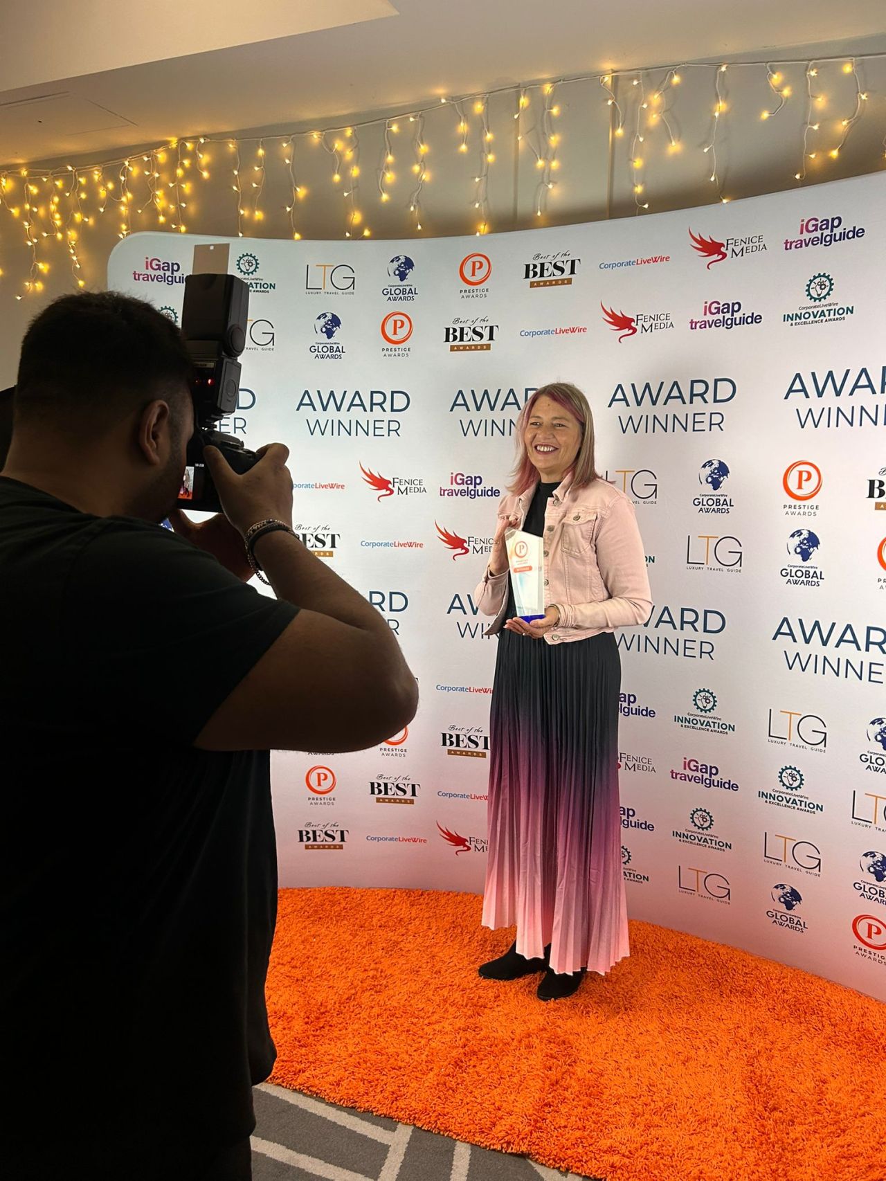 Award-Winning Career Coaching Consultancy in the UK Rebecca receiving the award