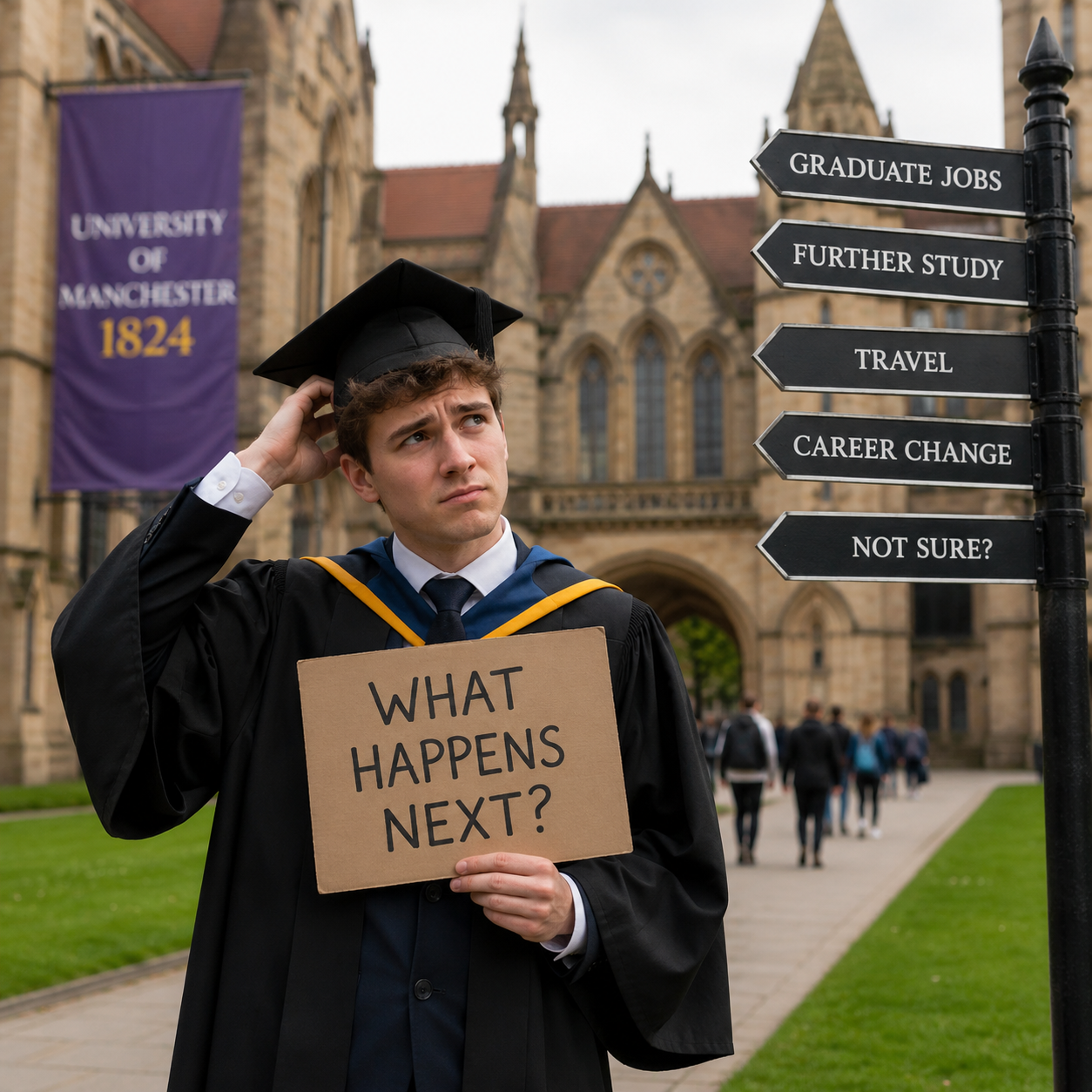 University graduate looking confused You've Got The Degree, What's Next? What To Do After University